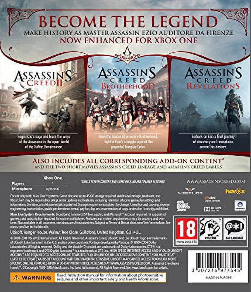 Collection The Creed Ezio (Xbox One) Assassins