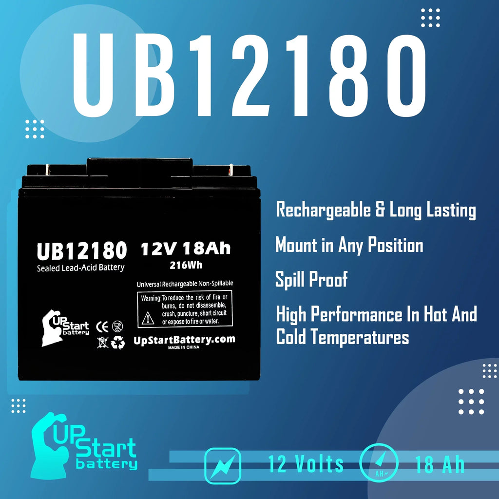 '- 18000mAh, SLA) UB12180 Acid (12V, AGM, Battery Replacement Lead EAGLE Battery Sealed 18Ah, CFMP12V18 Compatible PICHER Universal Terminal, BATTERIES T4