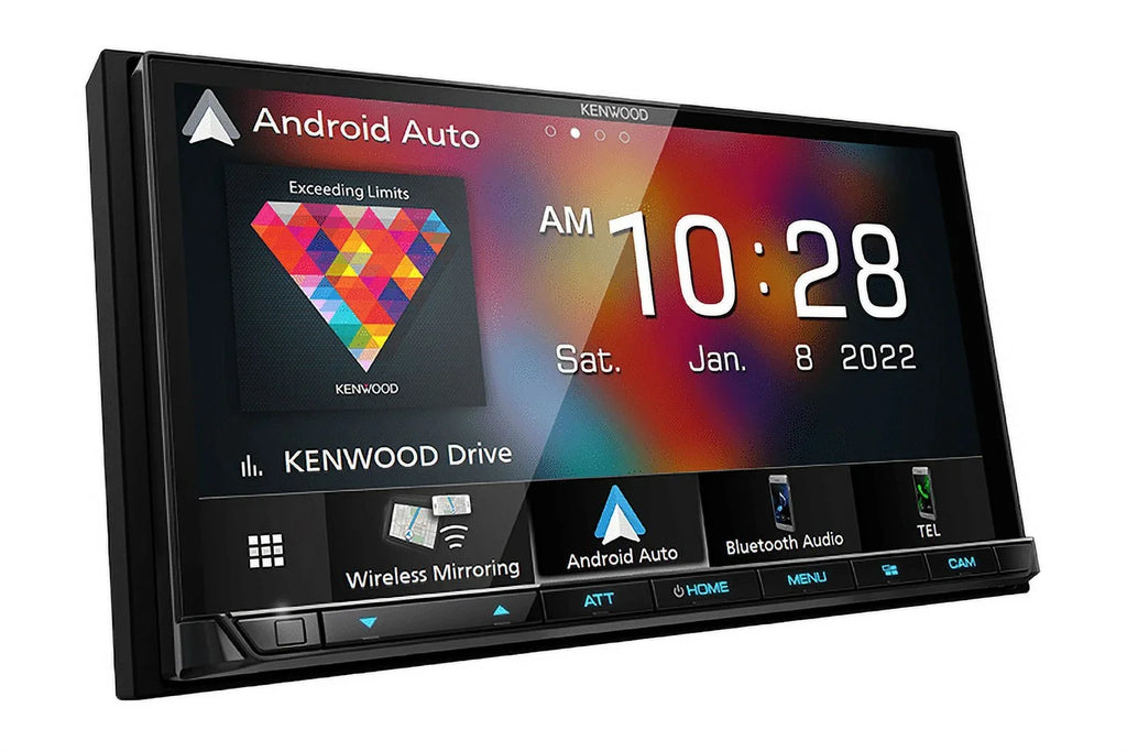 Kenwood Receiver Dash Auto DMX9708S Android 6.95" Screen DRV-N520 Car Cam CarPlay & Touch Dash Combo In