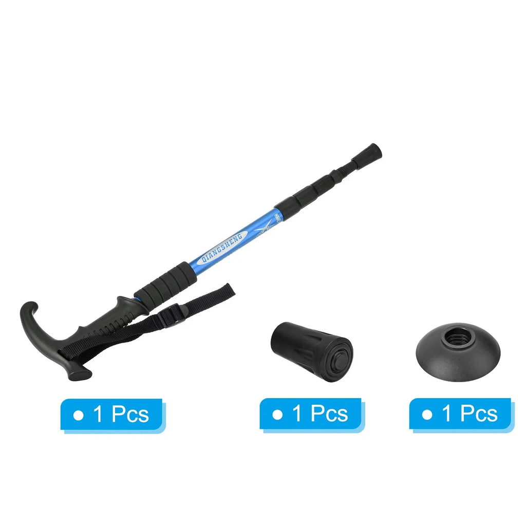 Hiking Telescopic Collapsible Handle, Poles Blue 43 Trekking Pole Uxcell T Inch