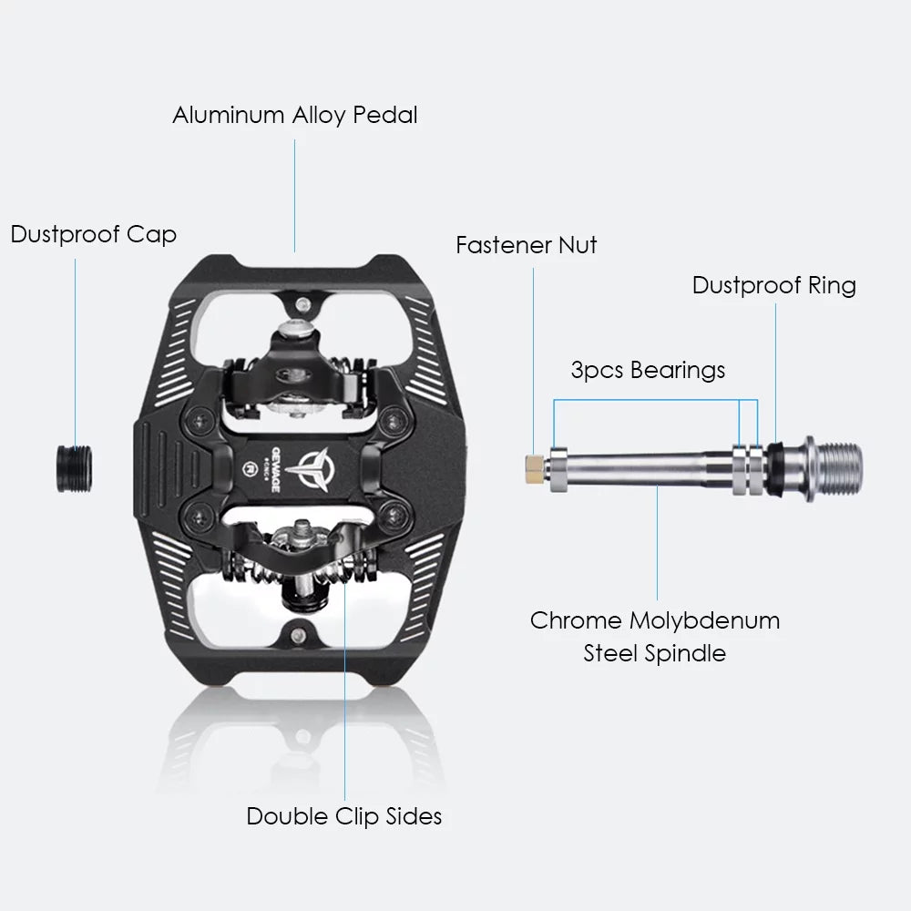 MTB Cleats Efficient Clip with Sided Transfer Pedals Double Pedals Optimal for