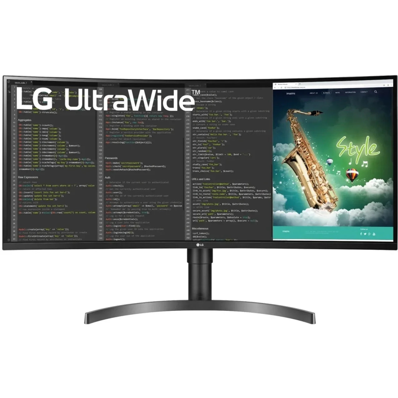 LCD 35WN65C-B Screen Class Gaming 35" Monitor, Curved Ultrawide WQHD LG 21:9