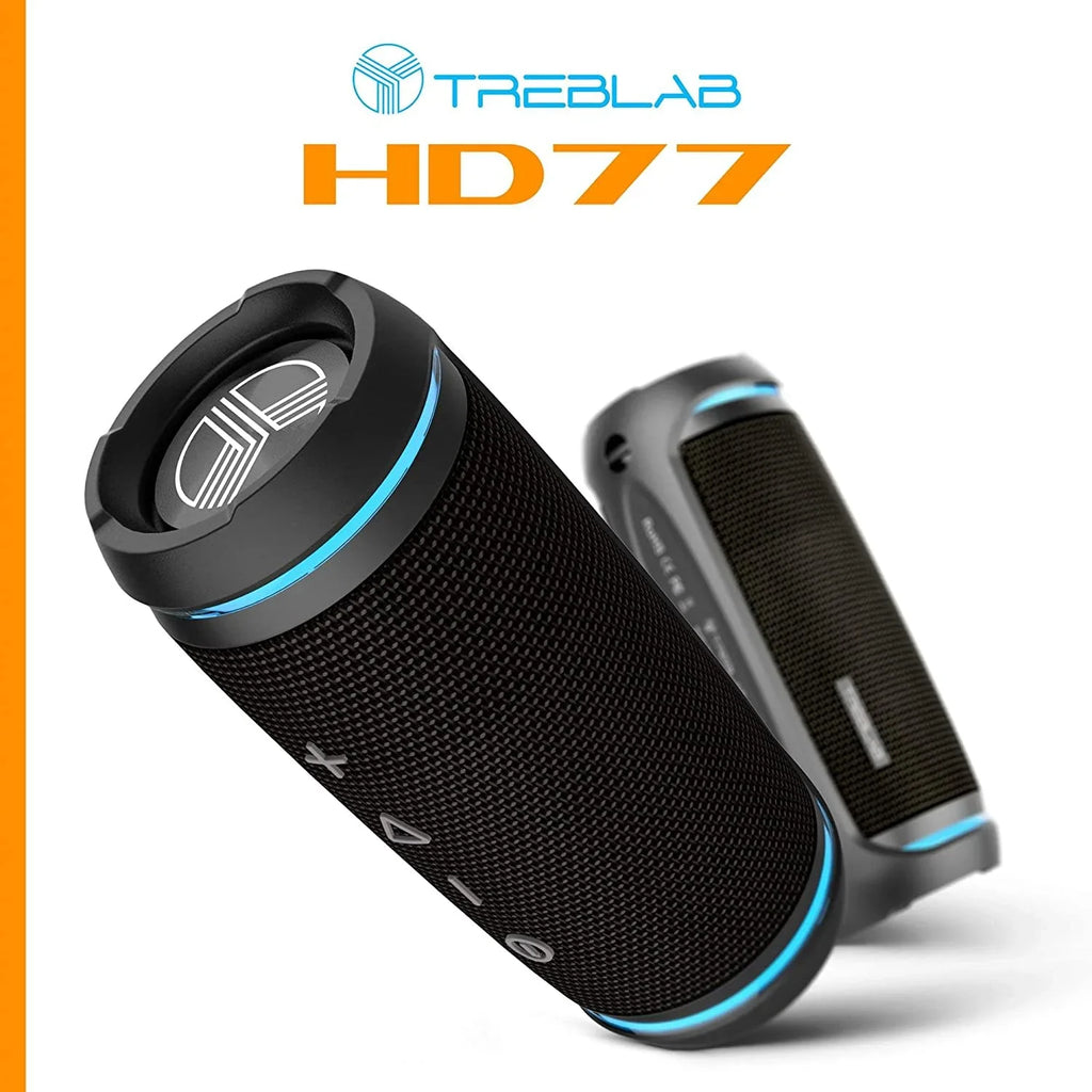 Black Speaker, Rugged Wireless TREBLAB HD77