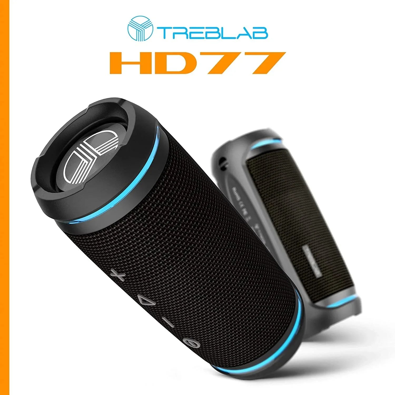 Black Speaker, Rugged Wireless TREBLAB HD77