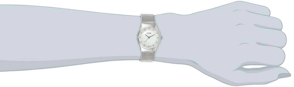 Mesh Dial Easy Crystal Women's Steel Style Watch Swarovski PH8053 Bracelet MOP