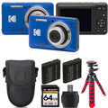 '+Tripod -64GB Battery (Blue) + Extra FZ55 Kodak + Camera Kit PIXPRO Case Digital