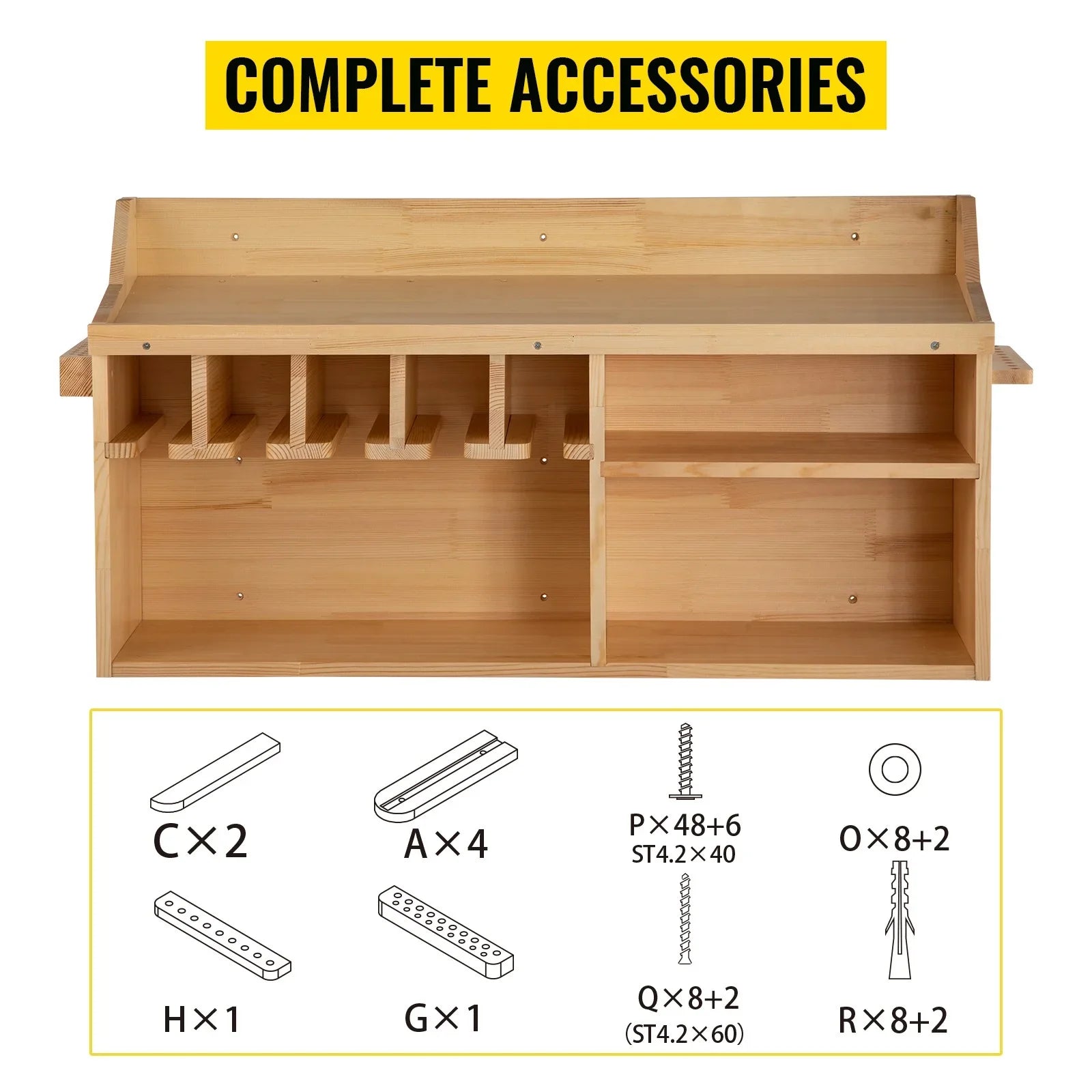 BENTISM Mounted Organizer Tool Tool Wall 5 Slots Drill Wall 4-shelf Power Holder