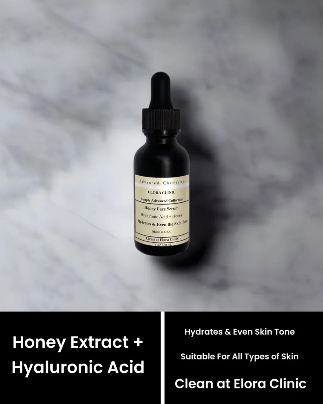 '- Hydrating Hyaluronic Honey Oil Free Elora Serum Deeply Honey Honey Based Acid Hyaluronic - + Water Acid Clinic - Serum - and