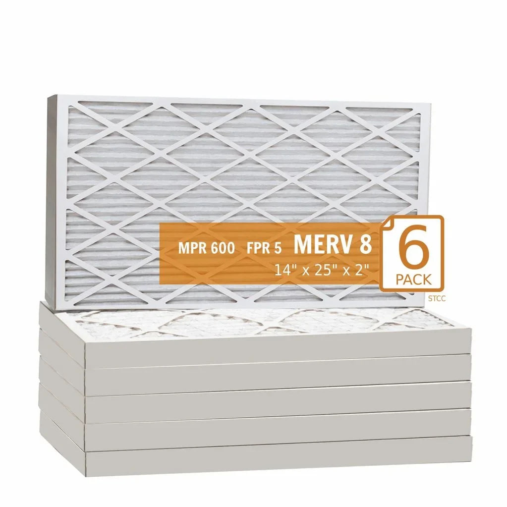 Pleat MERV (6 Key - Purolator 8 Filter Air Pack) 14x25x2
