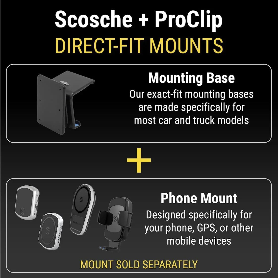 Sierra ProClip Chevy Base 2020-2023 Console GMC Silverado Left-Hand Trucks Sierra 2500/3500 Mount (Mounting w/ 2019-2023 2019-2021 PC835471 Only) Compatible & Silverado 2500/3500 1500, 1500, Scosche