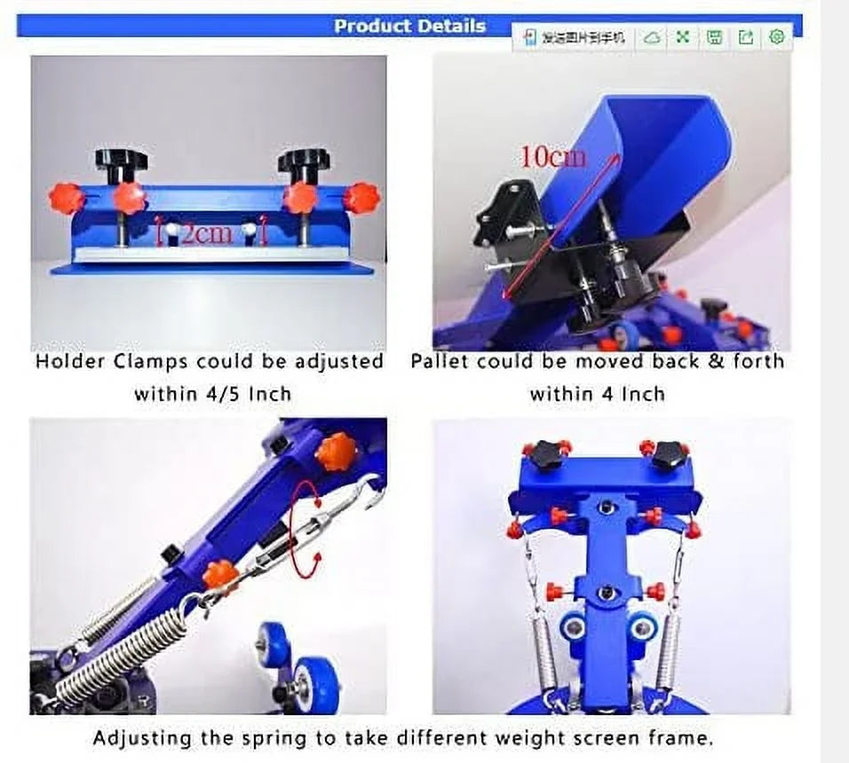 Color Equipment Manual T-Shirt Printer Rotary Press Printing Micro-Registration DIY Machine Double 6 Screen Station 6 INTBUYING