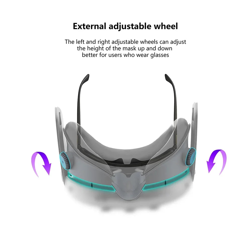 Heat Replacement Dissipation Face Mask Cool Magnetic 3 Quest Dual Air/Outward Eliminates Cooling VR Fan for Air Circulation Inward Fogging Fans Glasses