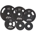 G2 lbs 25 Dual 7423 Barbell Iron Grip York Plate, - Line Cast Olympic Black Thin
