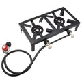 Cooking Tomshine Camping Double Iron BBQ Cooking Patio Stove for Enthusiasts (Standard), for Furnace Propane Cast Efficient Gas