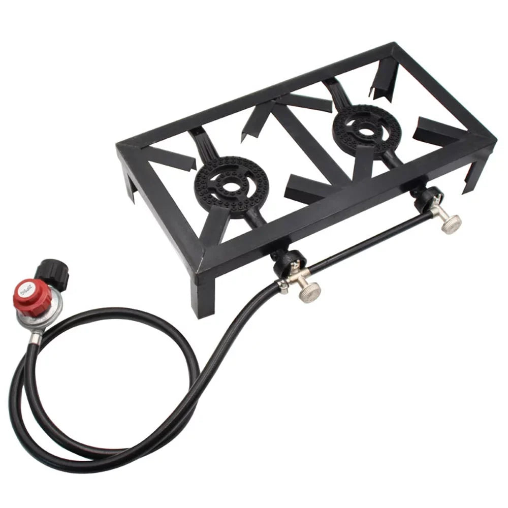 Cooking Tomshine Camping Double Iron BBQ Cooking Patio Stove for Enthusiasts (Standard), for Furnace Propane Cast Efficient Gas