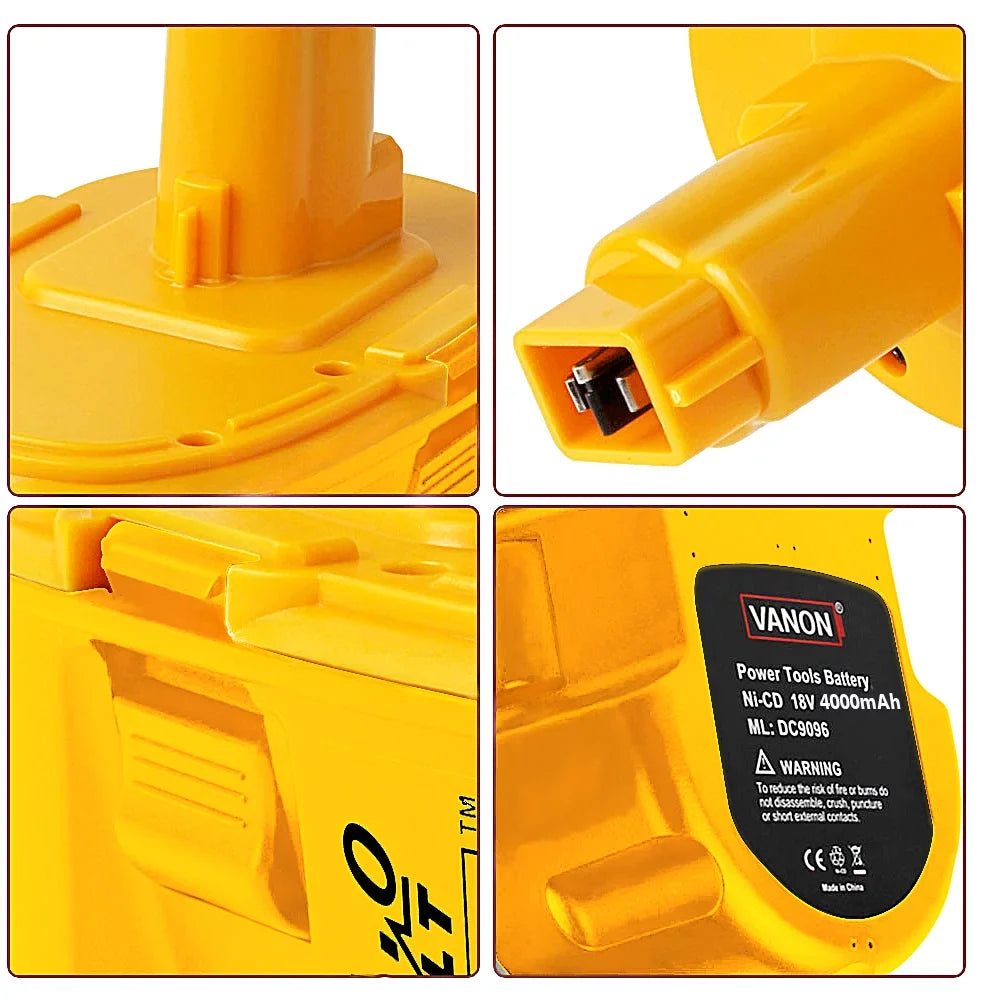 DW9099 18v DW9098 with Compatible DC9099 2Packs DC9096 Battery DC9096 XRP 4.0Ah Batteries DC9098 Dewalt