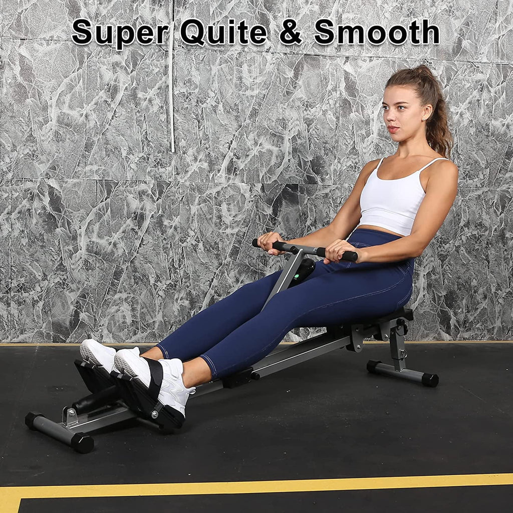and Digital Monitor of Maximum 260 Load, Black Fitness Rower lbs Machine Rowing YSSOA Ergometer,