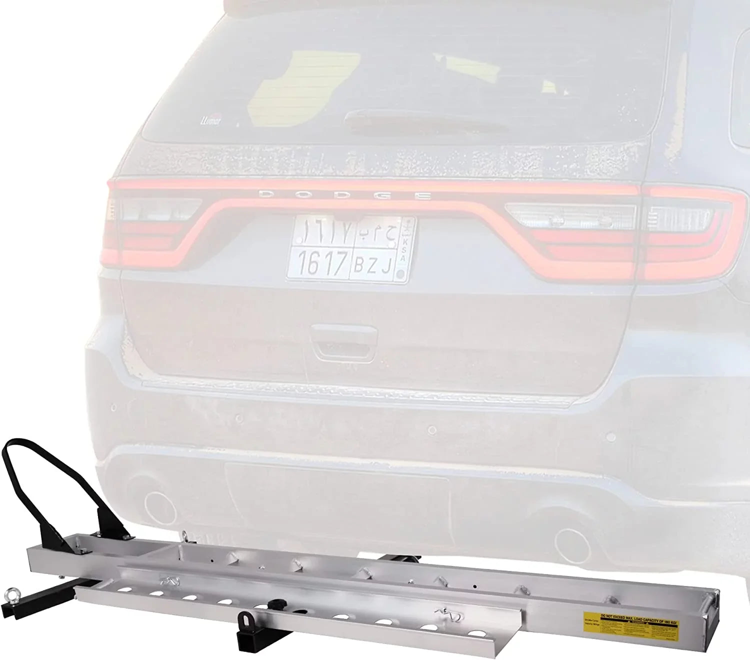 Motorcycle with 2" Hauler Ramp, Aluminum Carrier Dirt Rack receiver Motorcycle Hitch Trailer Loading Hitch-Mounted Bike Scooter Carrier