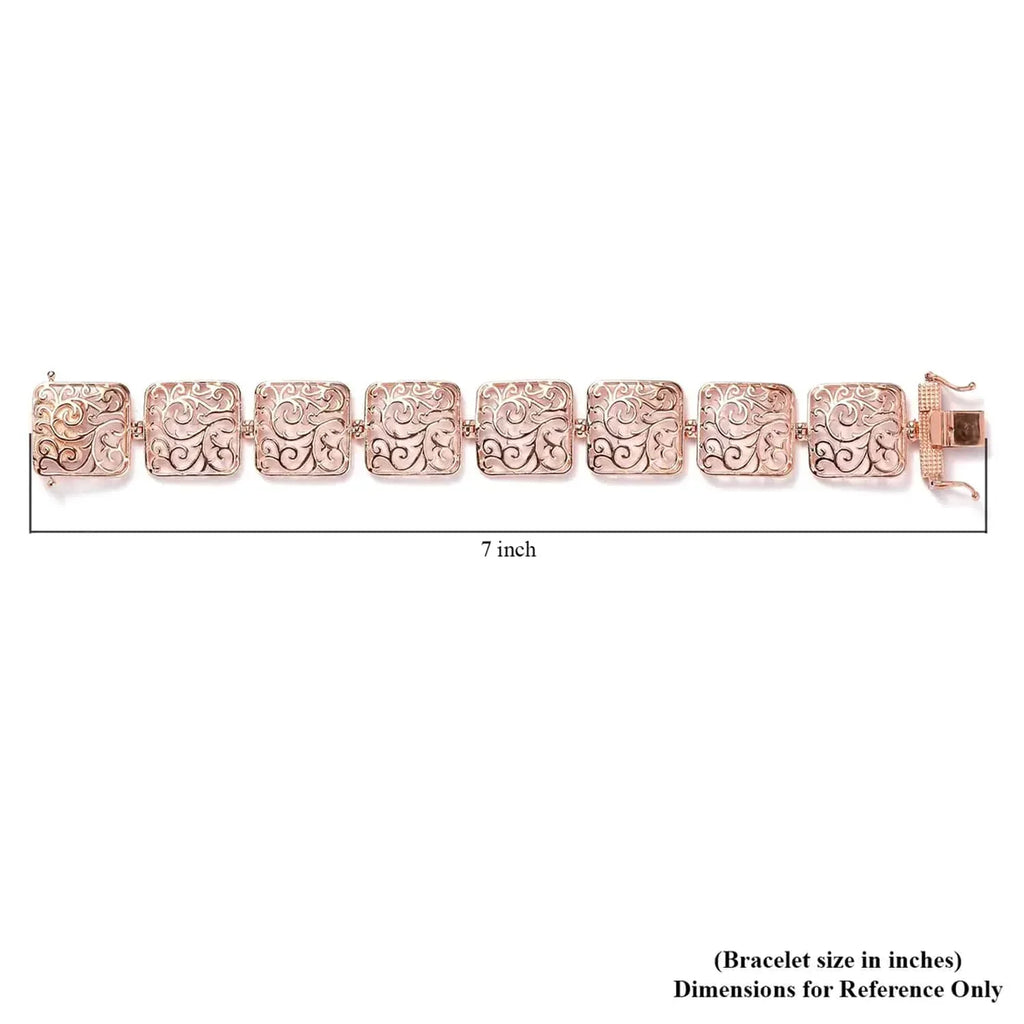 Mom Birthday Rose 6.5" Jewelry Bracelet LC Mothers Size Gifts for Shop Day Gold 18K Plated