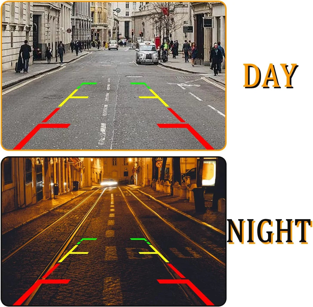 Camera Side - Front View with [HD Design Car - Dual Reverse Purpose Angle] Backup Vision] Rear [170°Wide Night Camera