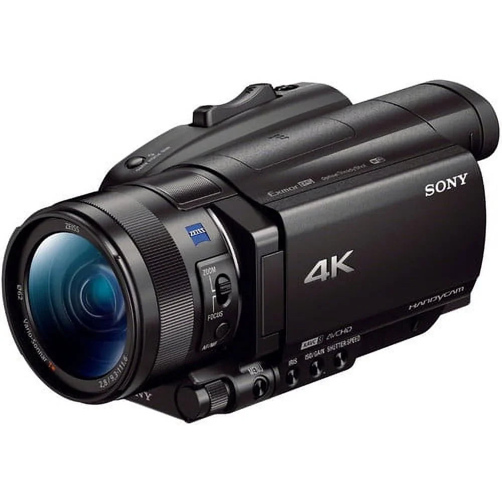 Camcorder HD M + Sony Card Handycam Extra Video Case 2 Memory Camera Batteries 128GB Charger FDR-AX700 and + + 4K +