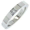 Lanieres Diamond Women's Gold White Ring CARTIER K18 Cartier 1P Pre-Owned x I220823087 (Good) 5.8g Approx.
