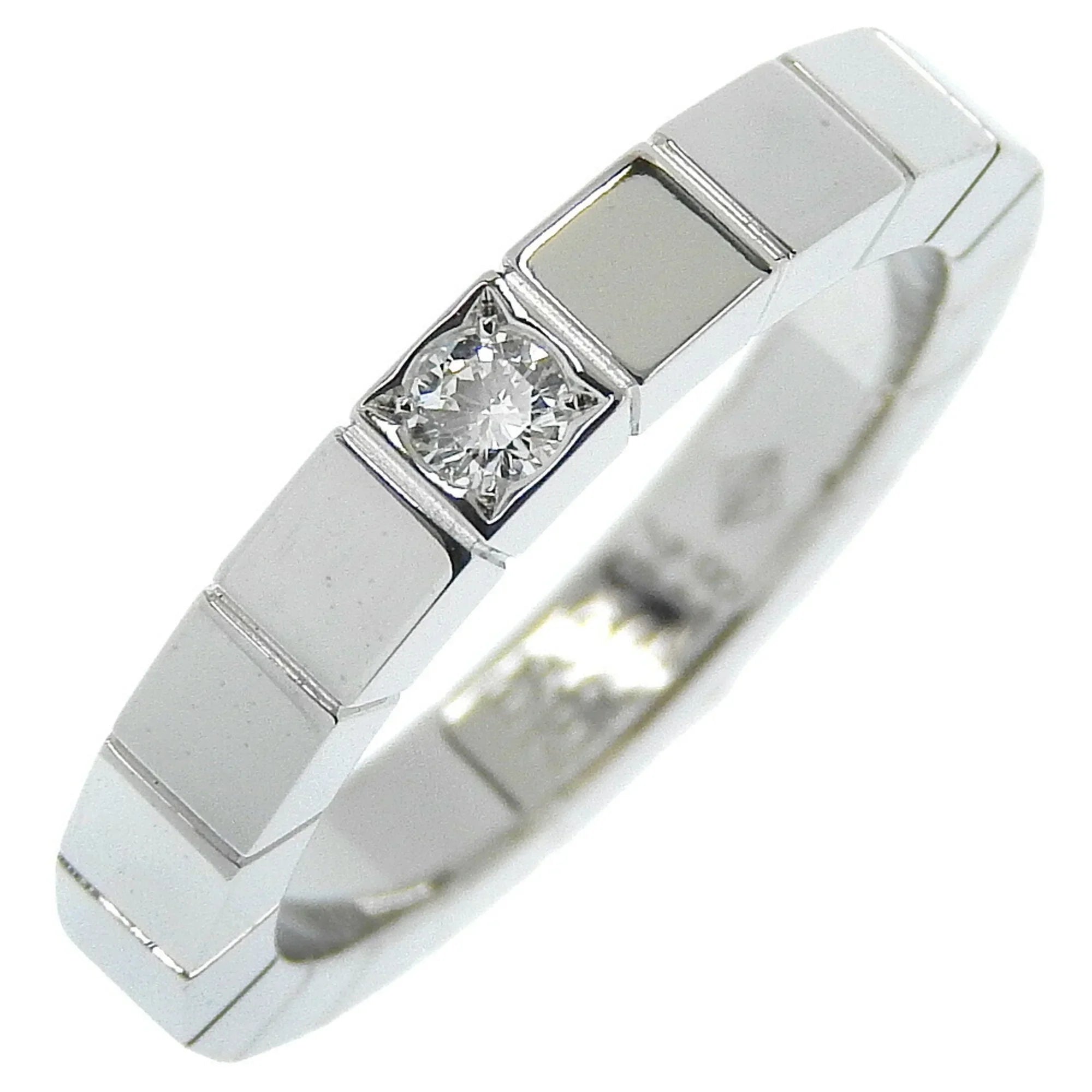 Lanieres Diamond Women's Gold White Ring CARTIER K18 Cartier 1P Pre-Owned x I220823087 (Good) 5.8g Approx.