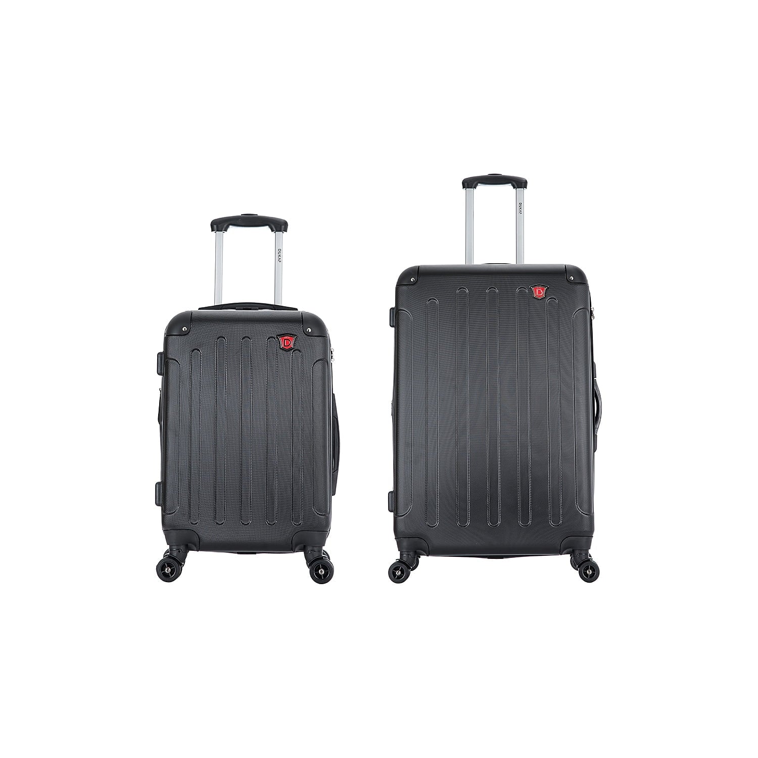 DUKAP Luggage 2-Piece Intely Black Set Plastic (DKINT0SM-BLK)