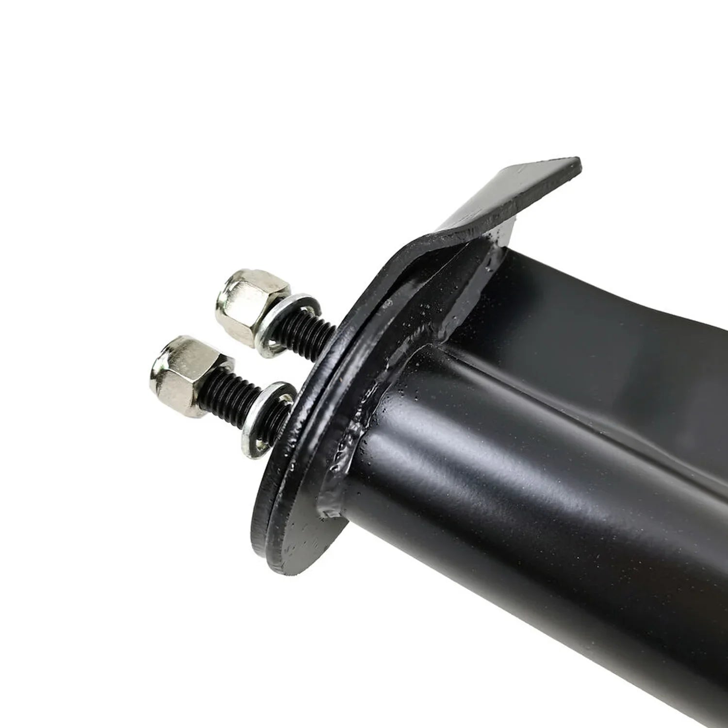 Set Spring Flap Semi Trucks 1-1/8" Bracket Bolt Holder Black Mud Straight Hanger Spacing POWERWORKS Loaded Mudflap for 30" Length