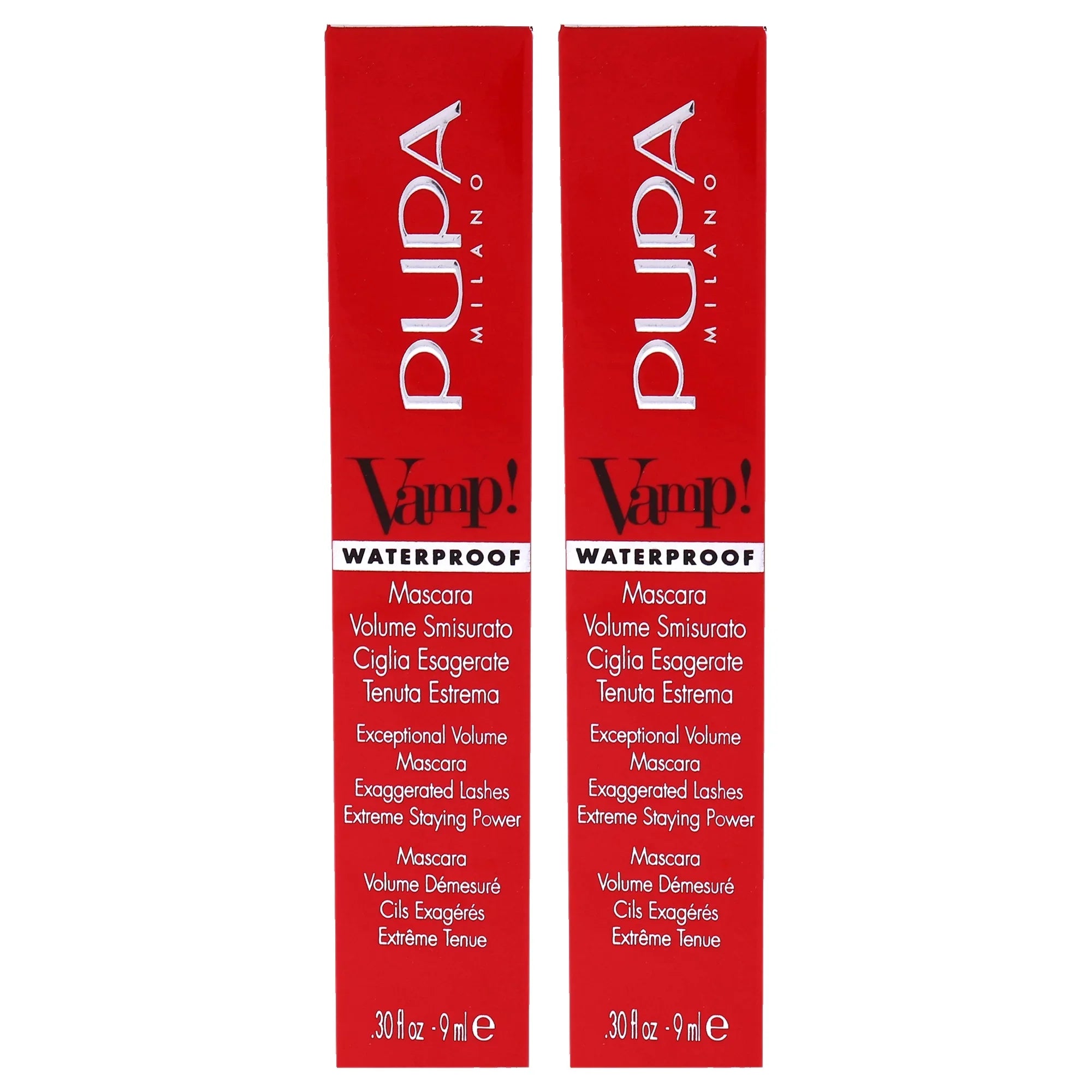 Mascara oz - 0.30 Pupa of Extra 001 Waterproof Vamp! Black Pack Milano 2 - - Mascara