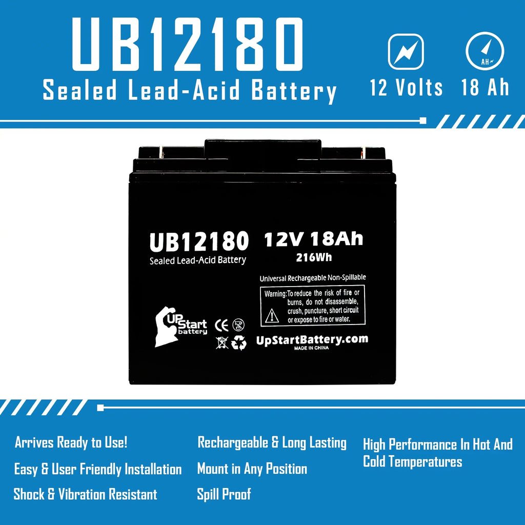 Sealed Battery Eagle 3x CF12V18 18Ah, 18000mAh, Lead Universal (12V, AGM, UB12180 Pitcher SLA) Replacement T4 - Acid Compatible Battery Terminal, Pack -