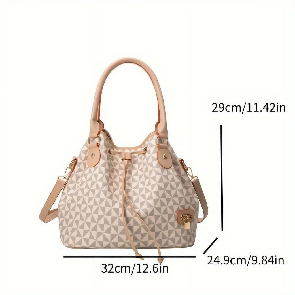 moocr Bag Casual Vintage Crossbody PU Handbag Bag Drawstring Leather Purse Bucket