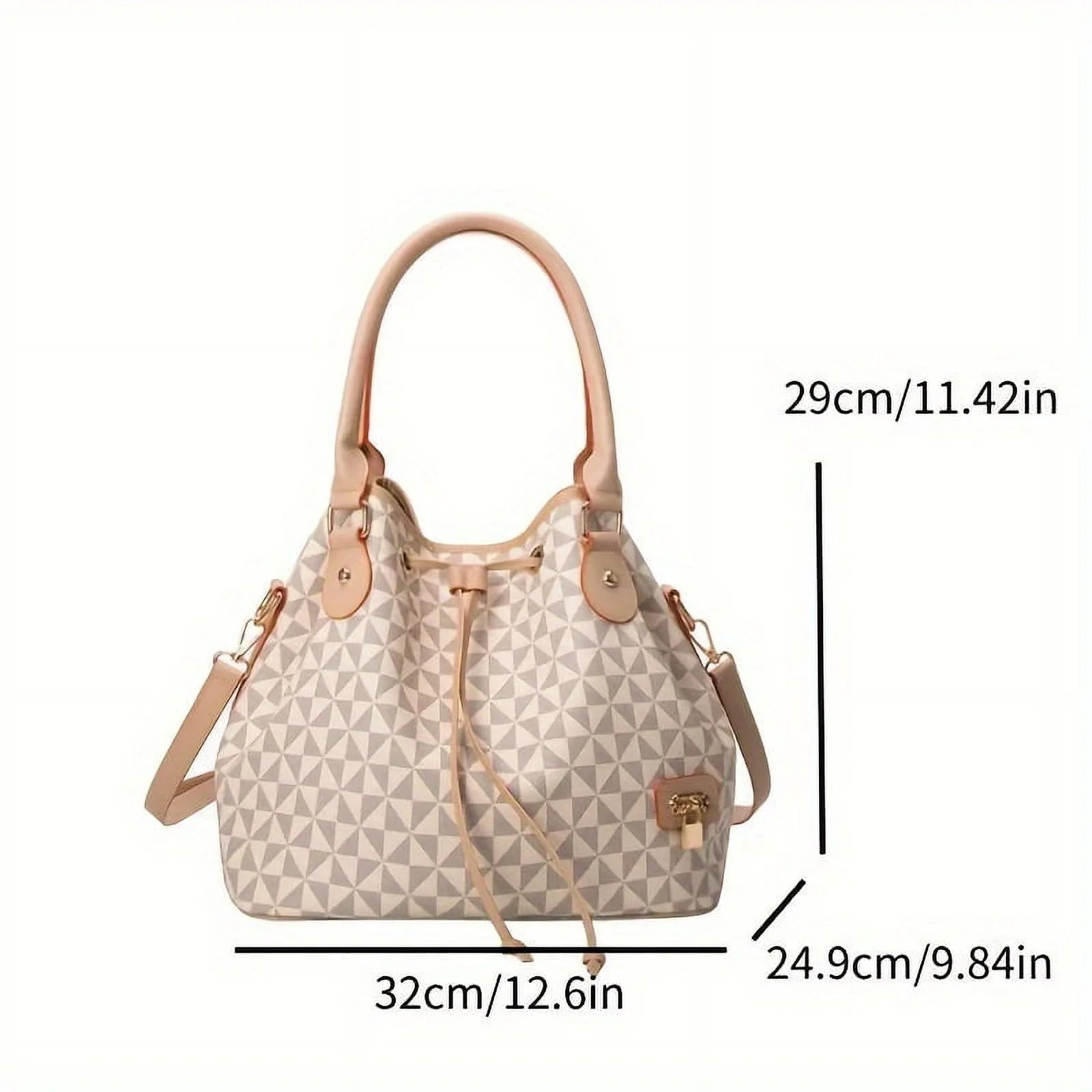 moocr Bag Casual Vintage Crossbody PU Handbag Bag Drawstring Leather Purse Bucket