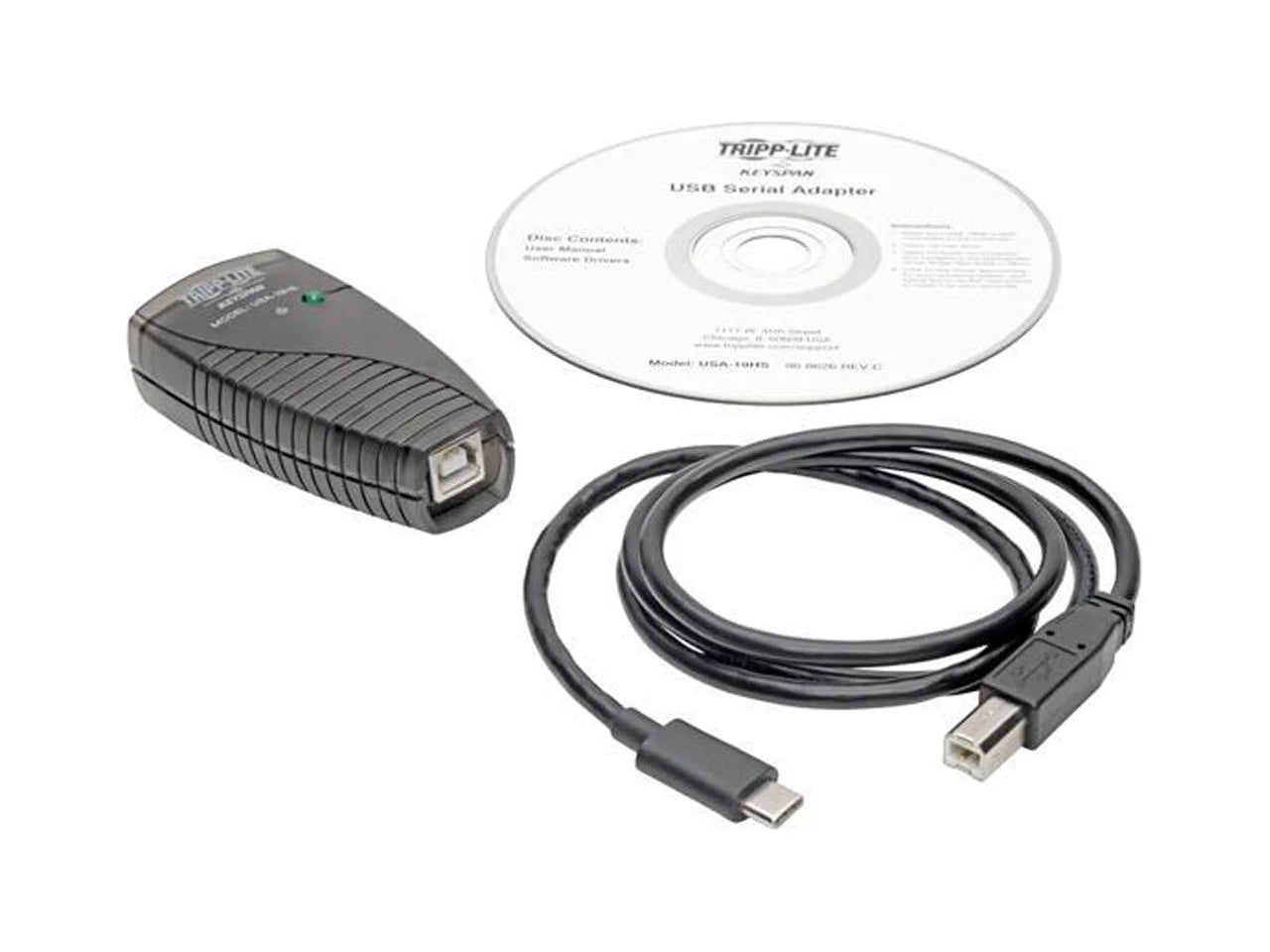 3ft Speed USB Lite C Adapter TAA DB9 USB Keyspan Tripp (USA-19HS-C) Serial to High Cable
