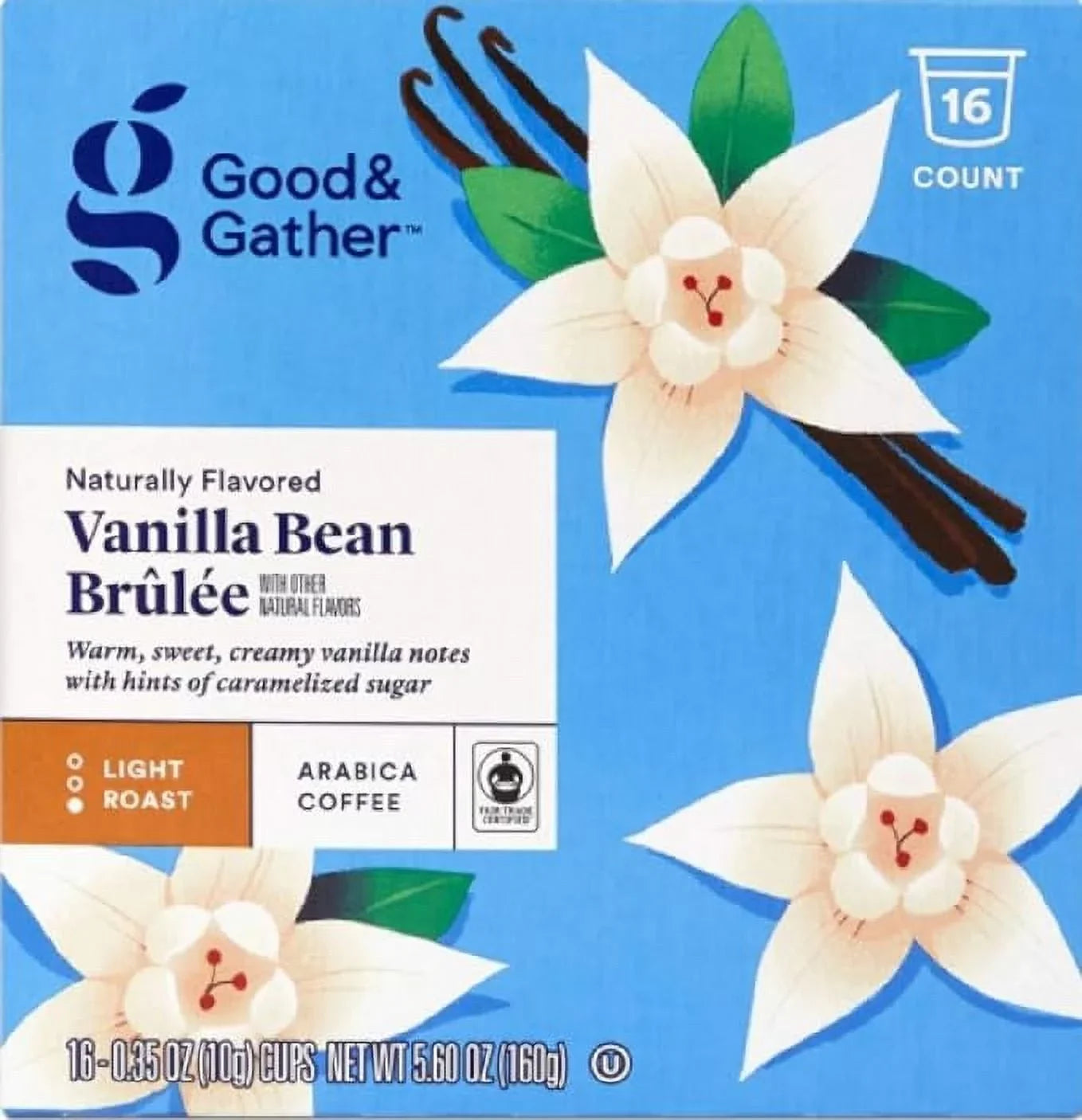 Pods Vanilla, Gather Vanilla Salted Cinnamon Flavored Single Coffee Count(Pack 4) of Toasted Flavors Brulee 4 Good and and of Bean Almond Certified,16 Caramel, Fair Serve Carmel Trade Bundle Naturally