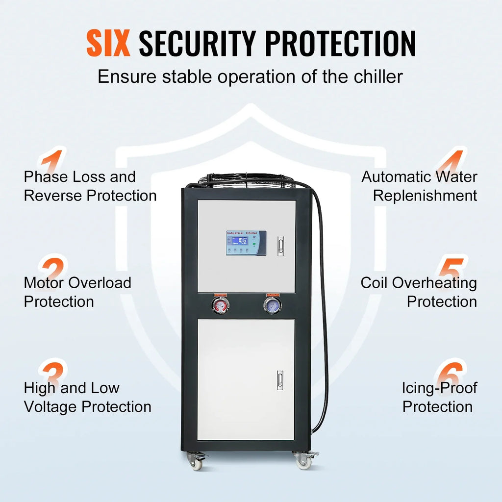 Chiller 16 Industrial Water Water Cooling 9.4HP for 60L SKYSHALO Air-cooled Gal