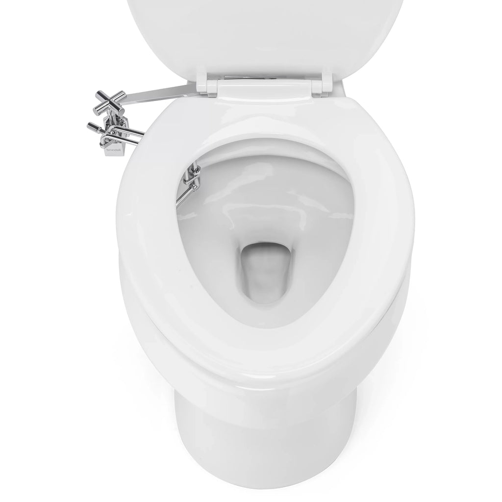 Silver Side-Mounted Temperature Wand, in Bidet Metal Spray All Brondell Attachable Ambient with Adjustable