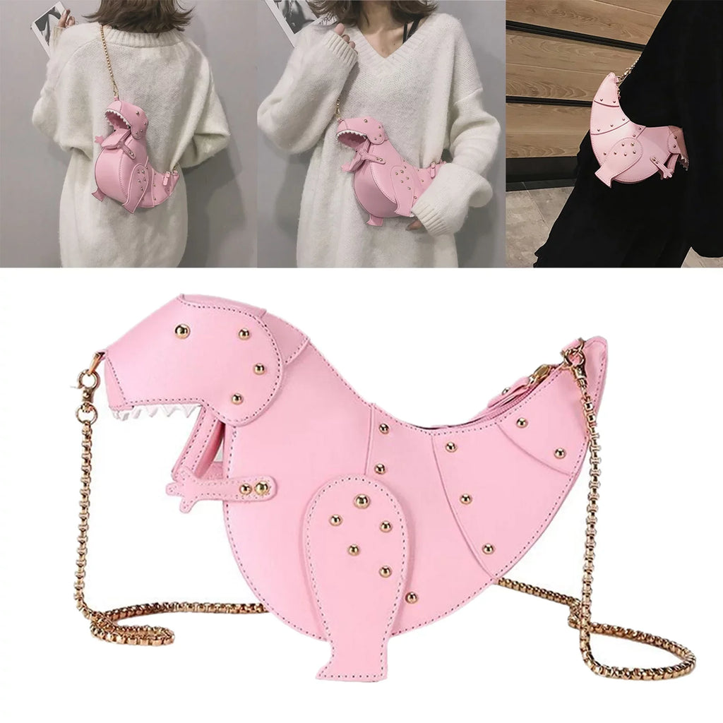 Chain Cartoon Women Purse Shoulder Strap , Handbag Bag Chic 27.5x11x16cm Pink -
