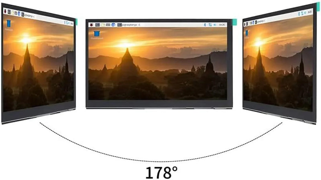 HDMI HDMI Stand-H HD Treedix Display IPS Display Compatible 7 inch Touchscreen Drive-Free LCD Raspberry with 1024x600 3B+/4B with Monitor Monitor Pi