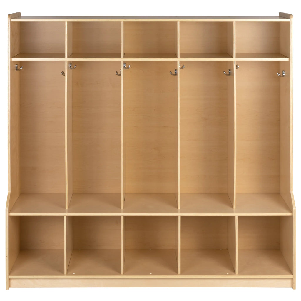 Bench, 5 Wood Oliver School Storage + Cubbies Hook and Coat Section Emma Locker with Organizer
