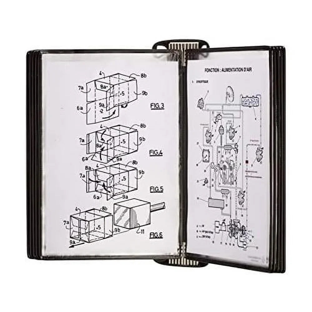 Reference Black Frame, Universal-Size Series 10 Mounted Wall (TP920307) Pockets, PRO Double-Sided Model And Professional Display Outer Viewing, Djois System,