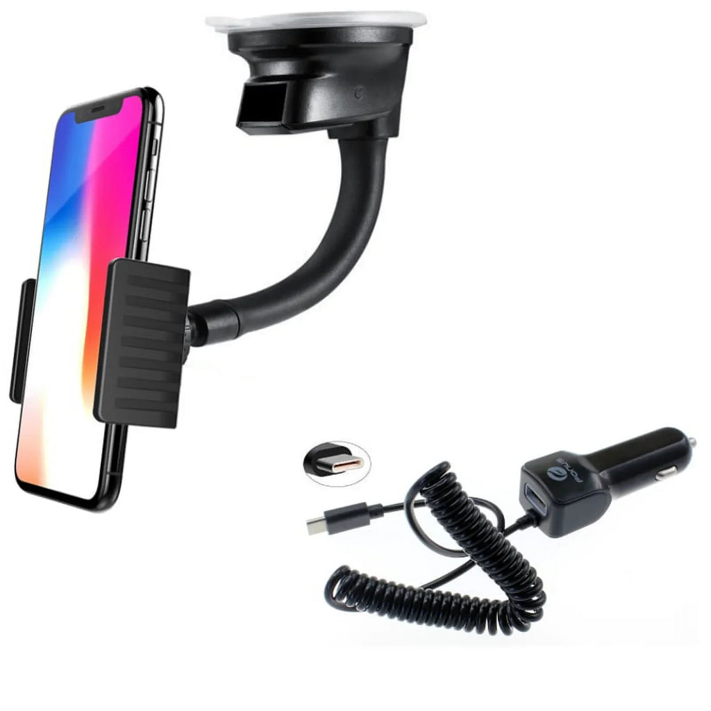 KEYone, 3.1A 5 - Vivo BLU Google w Phone CAT - Mount S61 G9, Type-C Blackberry - - Pixel - (PH-1) Coolpad XL XL Plus A7R Charger for Key2 LE S48c Legacy Essential XI Dash 3 Windshield Car 3a