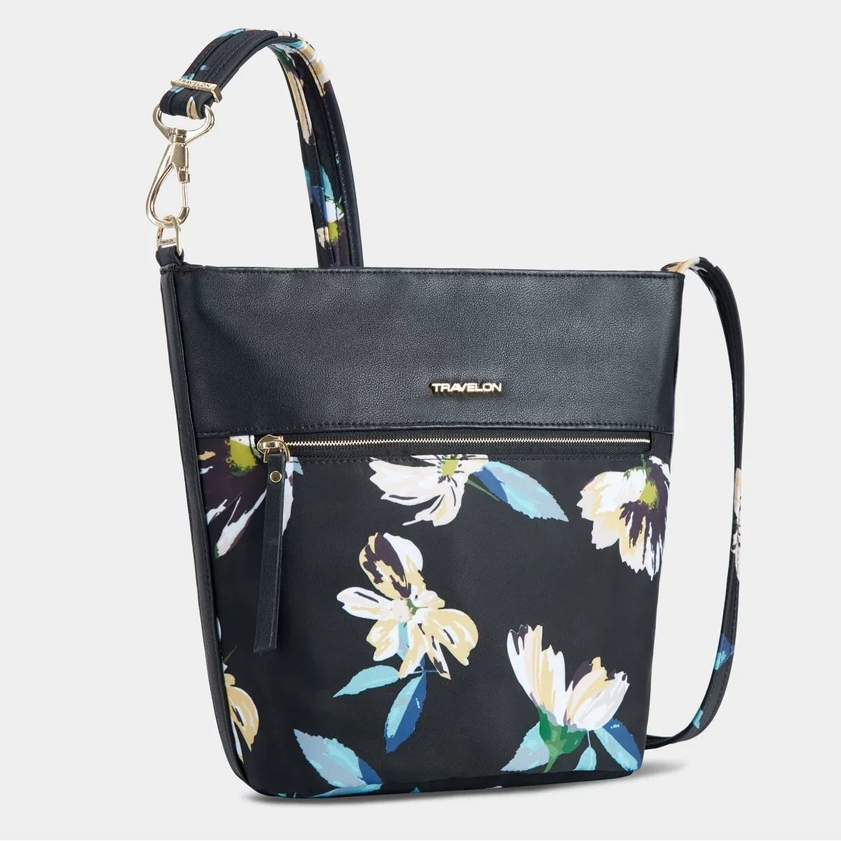Bag Floral Addison Travelon Bucket 43491-50C - Midnight