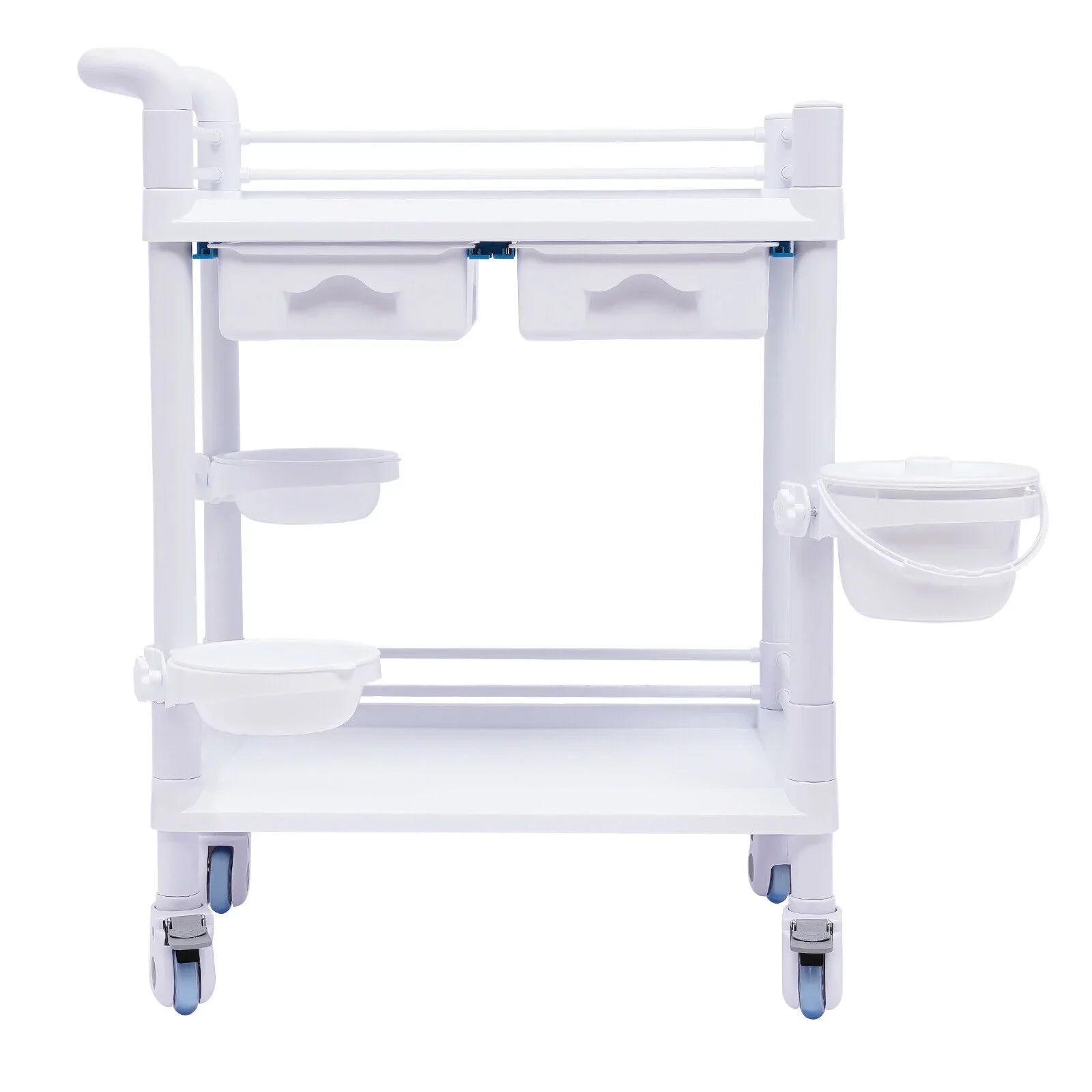 360°Rotate for Spacious Spa Spa Trolley Rolling Beauty with 2 Beauty Hospital Rolling Beauty Wheels Clinic Salon Trolley Mobile Trolley Cart Tier Salon Utility Cart, Dental