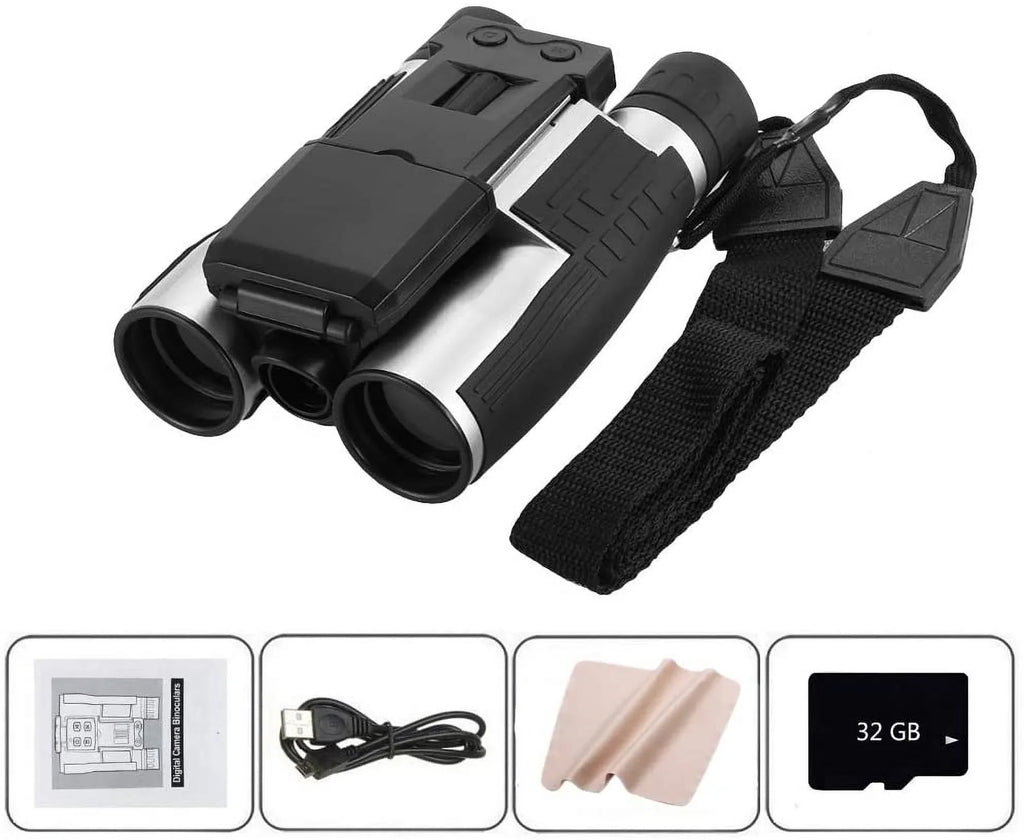 Camonity Camcorder Camera Concert Recorder Bird 2" 32GB Video for Binocular with LCD Football Game 12X Watching Photo Digital Zoom 5M
