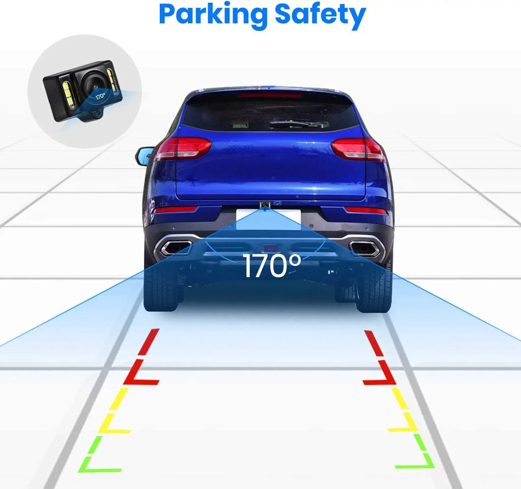 for T1400 Look OEM Monitor Mirror Waterproof Camera Camera Vision Super with View Interference, No Backup Night Car/Trucks, Up AUTO-VOX Camera Upgrade Wireless Back Rear