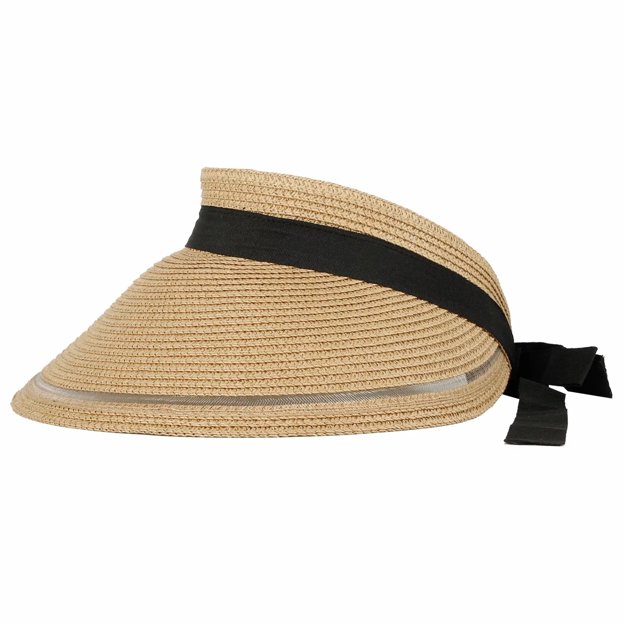 WITHMOONS Summer (Beige) Wide Hat Sun Brim Packable SLV1280 Visor Womens Beach