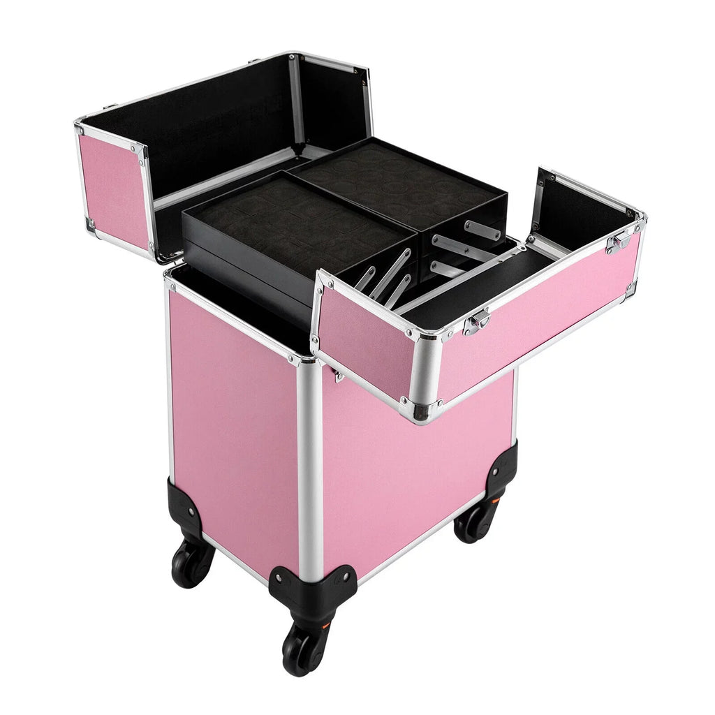 Cosmetic Rolling Professional Makeup Makeup Storage Train Organizer Trolley Case