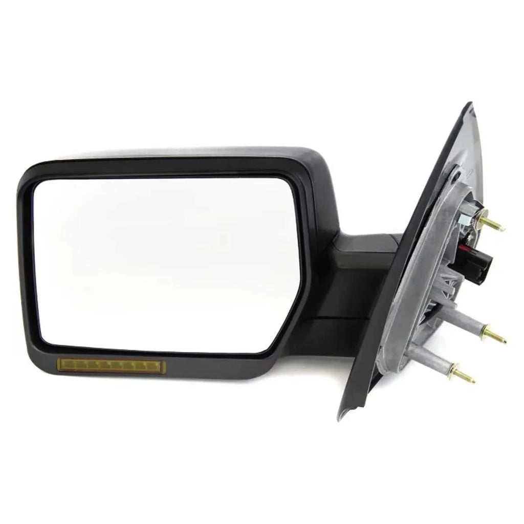 Black Driver V6 Ford AutoShack Heated Mirror V8 4.6L RWD F-150 4.2L Folding 5.4L Power 2006 for 2005 KAPFO1320242 Textured 2004 Replacement 4WD