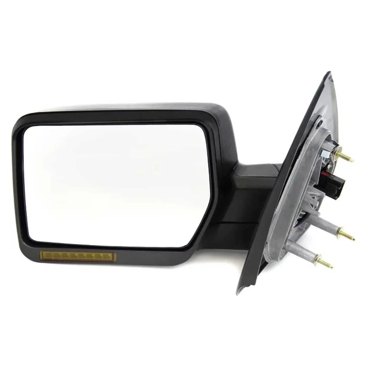 Black Driver V6 Ford AutoShack Heated Mirror V8 4.6L RWD F-150 4.2L Folding 5.4L Power 2006 for 2005 KAPFO1320242 Textured 2004 Replacement 4WD